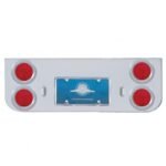 Chrome Rear Center Panel With Four 4" Lights & Bezels