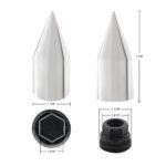 Chrome Spike Nut Cover For 1999-2004 Ford F-Series, Push-On Style (Bulk) - Image 5