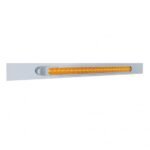 Chrome Top Mud Flap Plate With 23 SMD LED Light Bar & Bezel - Amber LED/Amber Lens (Each) - Image 2