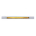 Chrome Top Mud Flap Plate With 23 SMD LED Light Bar & Bezel - Amber LED/Amber Lens (Each)