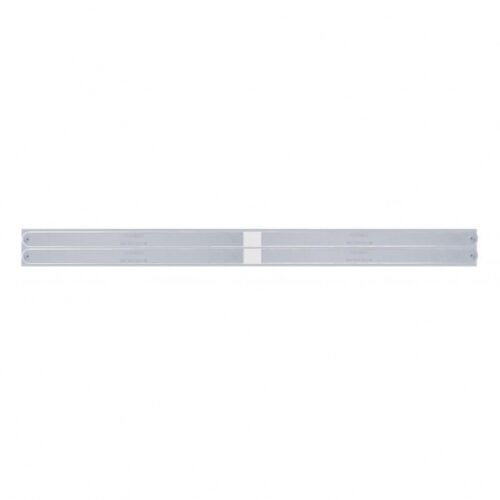 Chrome Top Mud Flap Plate With Four 14 LED 24" Light Bars - Red LED/Chrome Lens (Each)
