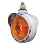 Double Face Turn Signal Light With Up-Side Down Visor - Amber & Red Lens