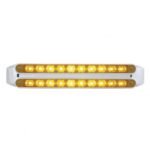 Dual 10 LED 9" Turn Signal Light Bars - Amber LED/Amber Lens