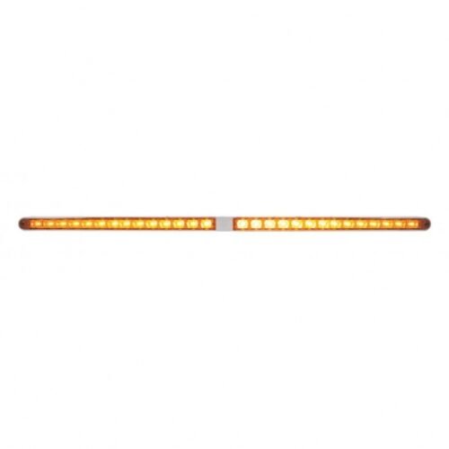 Dual 14 LED 12" Light Bars With Bezel - Amber LED/Amber Lens