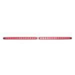 Dual 14 LED 12" Light Bars With Bezel - Red LED/Red Lens