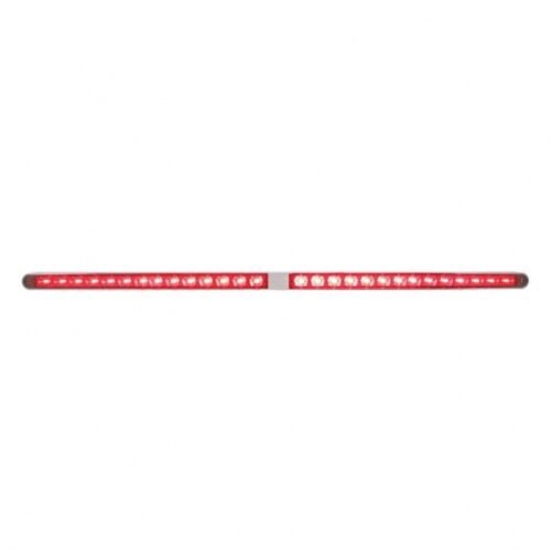 Dual 14 LED 12" Light Bars With Bezel - Red LED/Red Lens
