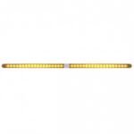 Dual 14 LED 12" Reflector Light Bars With Bezel - Amber LED/Amber Lens