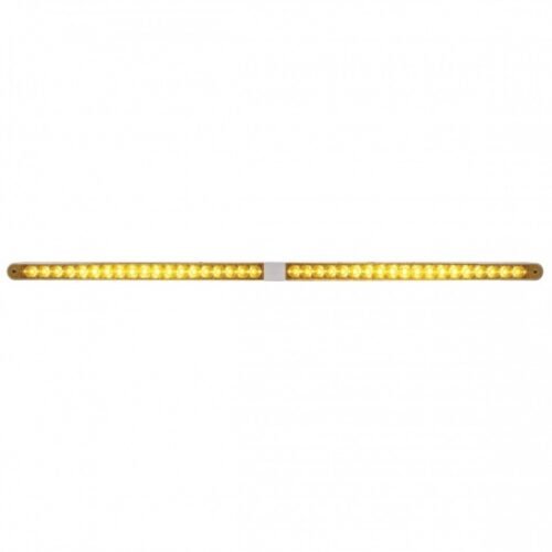 Dual 14 LED 12" Reflector Light Bars With Bezel - Amber LED/Amber Lens