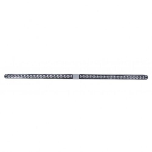 Dual 14 LED 12" Reflector Light Bars With Bezel - Amber LED/Clear Lens