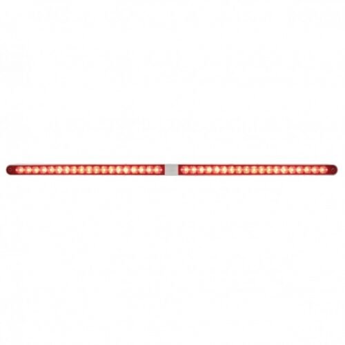Dual 14 LED 12" Reflector Light Bars With Bezel - Red LED/Red Lens