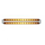 Dual 14 LED 12" Turn Signal Light Bars - Amber LED/Amber Lens