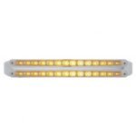 Dual 14 LED 12" Turn Signal Light Bars - Amber LED/Clear Lens - Image 2