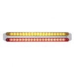 Dual 19 LED 12" Reflector Light Bars - Amber & Red LED/Amber & Red Lens