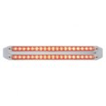 Dual 19 LED 12" Reflector Light Bars (Stop, Turn & Tail) - Red LED/Clear Lens