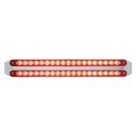 Dual 19 LED 12" Reflector Light Bars (Stop, Turn & Tail) - Red LED/Red Lens