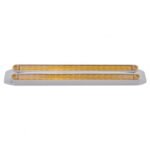 Dual 19 LED 12" Reflector Turn Signal Light Bars - Amber LED/Amber Lens - Image 2