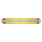 Dual 19 LED 12" Reflector Turn Signal Light Bars - Amber LED/Amber Lens