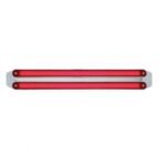 Dual 24 LED Dual Function 12" GloLight Bar With Bezel - Red LED/Red Lens