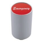 "Emergency" 3" Air Valve Knob - Red Aluminum Sticker
