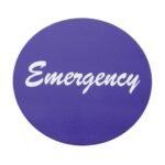 "Emergency" Aluminum Air Valve Knob Sticker Only - Purple