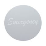 "Emergency" Aluminum Air Valve Knob Sticker Only - Silver