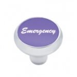 "Emergency" Deluxe Air Valve Knob - Purple Aluminum Sticker