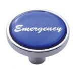 "Emergency" Short Air Valve Knob - Blue Glossy Sticker