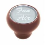 "Fan/Air" Wood Deluxe Dash Knob - Silver Glossy Sticker