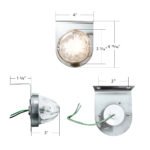 Glass Watermelon Light With Stainless Steel Light Bracket Kit-Clear Lens - Image 7