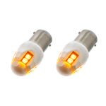 High Power 8 LED 1156 Type Bulb - Amber (Card of 2)