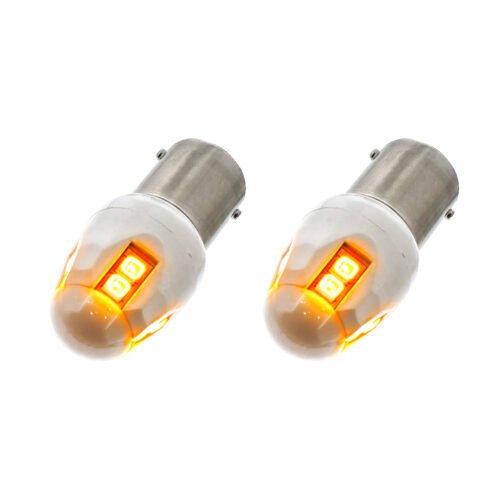 High Power 8 LED 1156 Type Bulb - Amber (Card of 2)