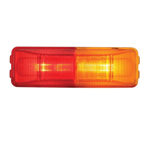 Incandescent Rectangular Fender Mount Light (Clearance/Marker) - Amber & Red Lens