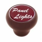 "Panel Lights" Wood Deluxe Dash Knob - Red Glossy Sticker