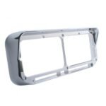 Rectangular Dual Headlight Bezel With Visor - LED Cutout - Image 2