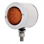 SS 2" Double Face Light With 9 LED 2" Lights & Bezels - Amber & Red LED/Amber & Red Lens