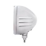 SS Classic Embossed Stripe Headlight H4 With White LED & Dual Mode LED Signal -Clear Lens - Image 2