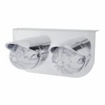 SS Light Bracket With 2X 19 LED Bullet Style Grakon 1000 Lights & Visors -Amber LED/Clear Lens