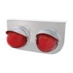 SS Light Bracket With 2X 9 LED Dual Function Watermelon GloLight & Visors -Red LED & Lens - Image 2