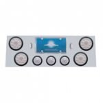SS Rear Center Panel With 4X 10 LED 4" Lights & 3X 13 LED 2-1/2" Beehive Lights -Red LED/Clear Lens