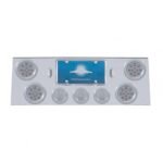 SS Rear Center Panel With 4X 12 LED 4" Reflector Light & 3X 13 LED 2-1/2" Light & Bezel -Red LED/Clear Lens