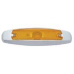 Single Halogen Bulb Light (Clearance/Marker) With SS Bezel - Amber Lens - Image 2