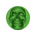 Skull Air Valve Knob - Emerald Green - Image 2