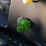 Skull Air Valve Knob - Emerald Green - Image 4