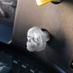 Skull Air Valve Knob - Liquid Silver - Image 4