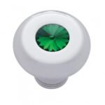 Small Deluxe Dash Knob With Green Crystal