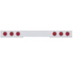 Stainless 1 Piece Rear Light Bar With 6X 4" Lights & Visors