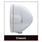 Stainless Classic Headlight 11 LED Bulb & Dual Mode LED Signal - Amber Lens - Image 5