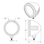 Stainless Classic Style Embossed Stripe Headlight Housing - Image 4