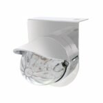 Stainless Light Bracket With 19 LED Bullet Style Grakon 1000 Light & Visor - Amber LED/Clear Lens