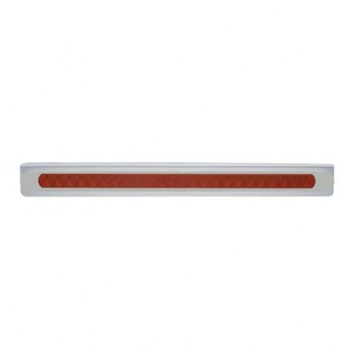 Stainless Light Bracket With 23 SMD LED 17-1/4" Light Bar & Bezel - Red LED/Red Lens